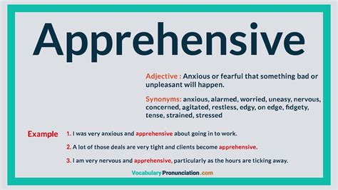 66 synonyms for apprehension anxiety, concern, fear, worry, doubt, alarm, suspicion, dread. . Apprehension synonyms